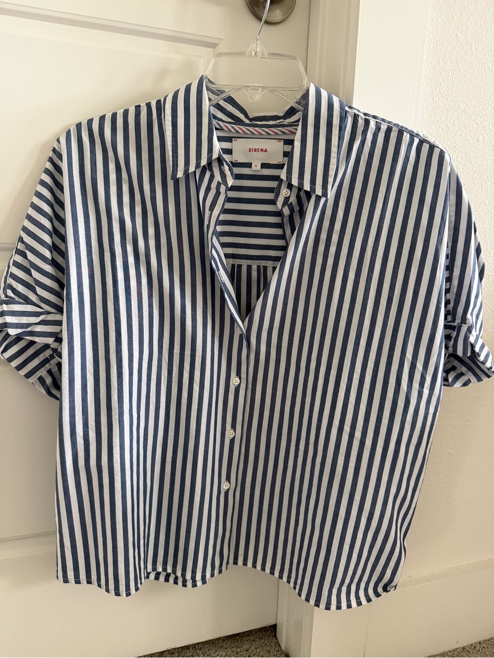 XiRENA Navy and White Striped Teddy Shirt - Picture 5 of 8